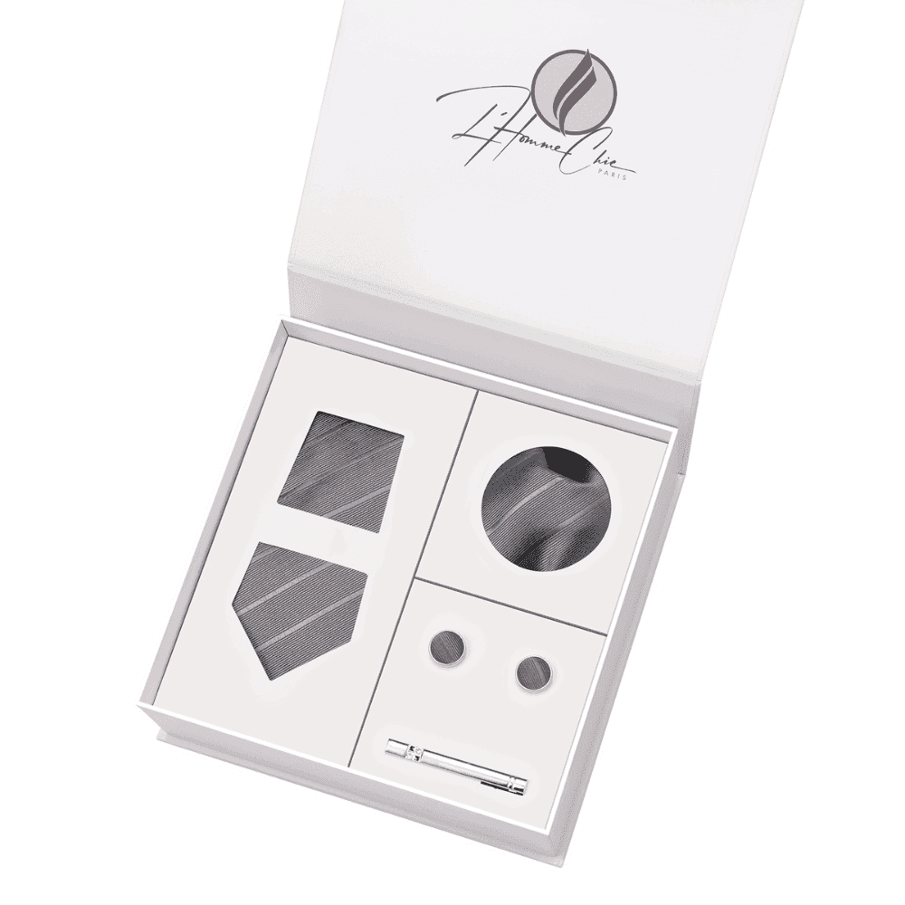 set-cravate-assorti-grise-a-rayure-blanche-l-homme-chic-paris