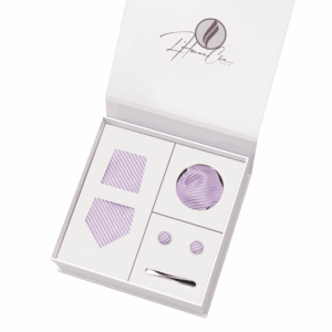 Set Cravate Assorti Rose Foncé Uni