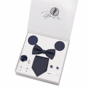 Set Cravate Composé Bleue Marine avec Cravate Bleue Marine