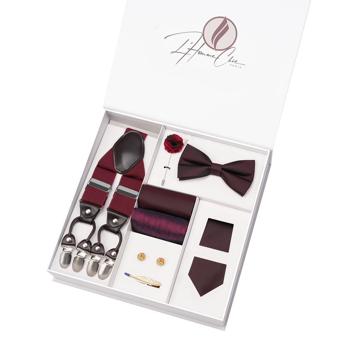 Set-Cravate-Noeud-Papillon-et-Bretelle-Bordeau-l-homme-chic-paris