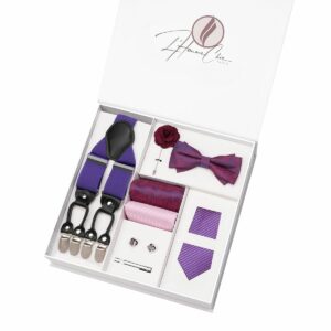 Set Cravate, Noeud-Papillon et Bretelle Violette