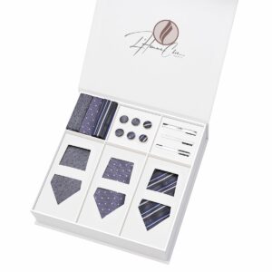 Set Cravate en Lot Violet (Uni, Rayure et à Pois)