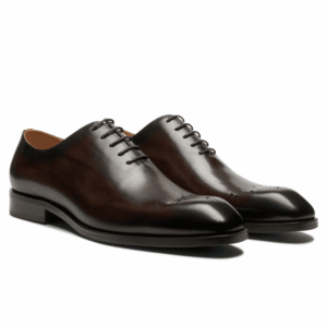 Set Richelieu Classique en Cuir Marron Foncé