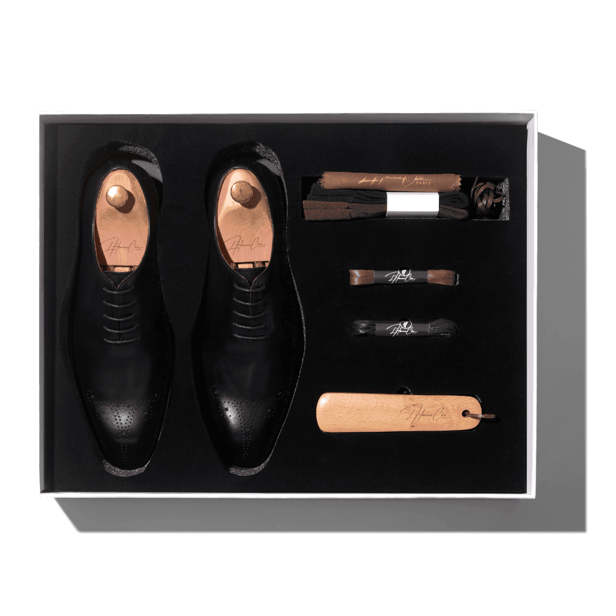 Coffret-Set-Richelieu-Classique-Noir-l-homme-chic-paris