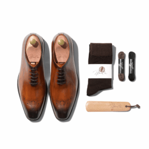 Set Richelieu Classique en Cuir Marron Clair