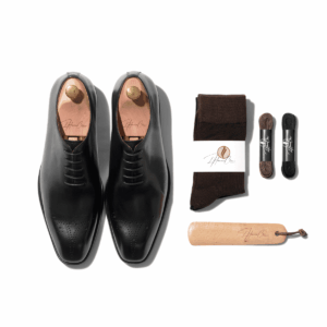 Set Richelieu Classique en Cuir Noir
