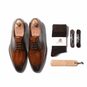 Set Richelieu Formel en Cuir Marron Clair