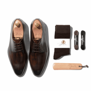 Set Richelieu Formel en Cuir Marron Foncé