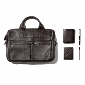 Set Sacoche Marron Foncé en Cuir “Eloquence”