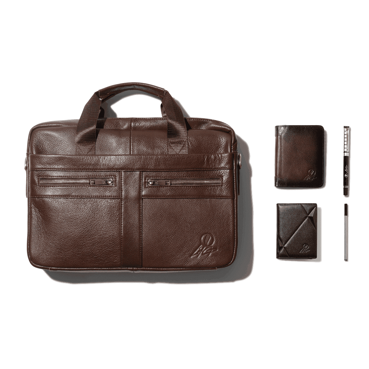 Contenu-Set-Sacoche-Marron-en-Cuir-Distinction-l-homme-chic-paris