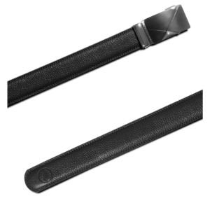 Set Ceinture en Cuir Noir avec 2 Boucles